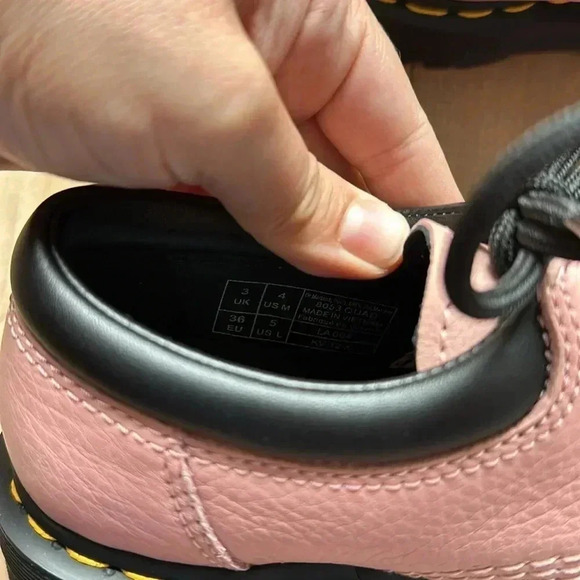 NEW Dr. Martens 8053 Quad Leather Platform Pink/Peach Women’s Sz 5 Men’s 4 - Picture 9 of 9